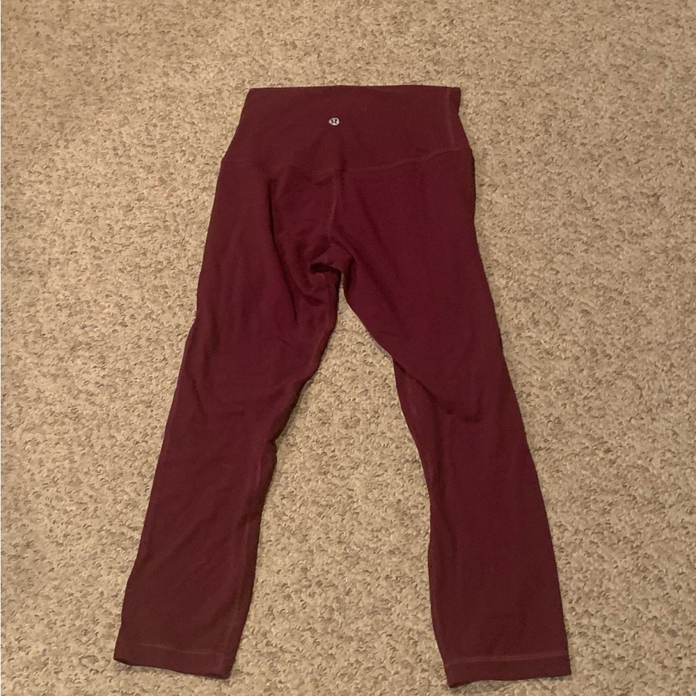 lululemon athletica Burgundy Leggings Size 4 - Picture 2 of 4